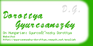 dorottya gyurcsanszky business card